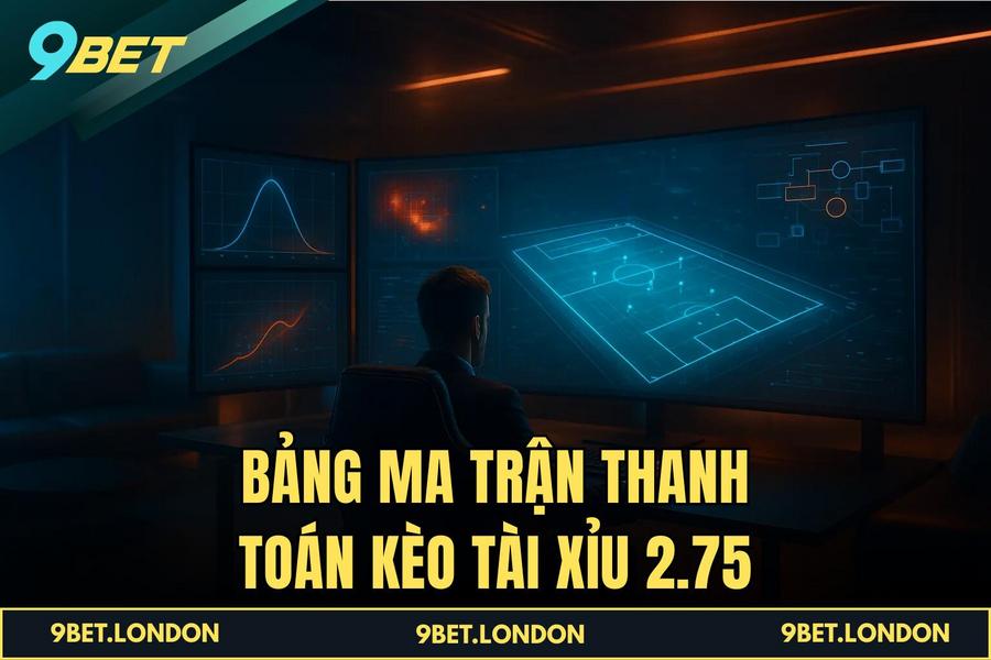 Bảng ma trận thanh toán Kèo tài xỉu 2.75